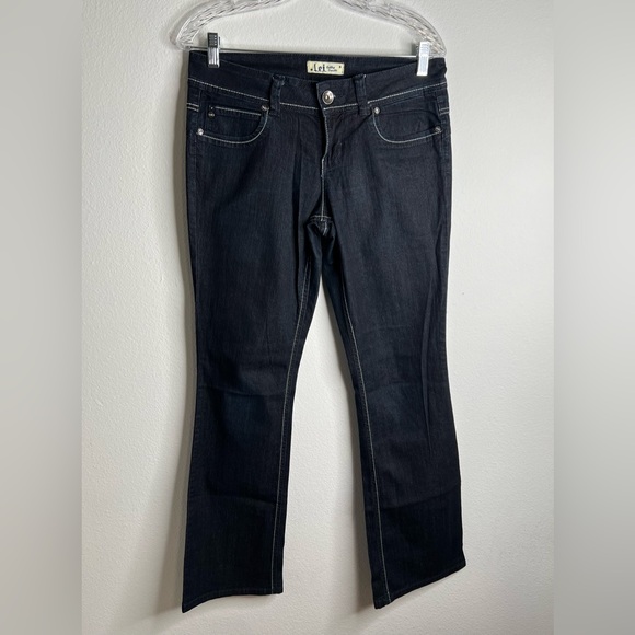 L.e.i ashley Denim - LEI Ashley Trouble Bootcut Jeans Womens Size 9 Juniors Blue Dark